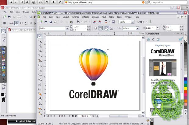 Grafiskā Corel Draw Graphics datorprogramma